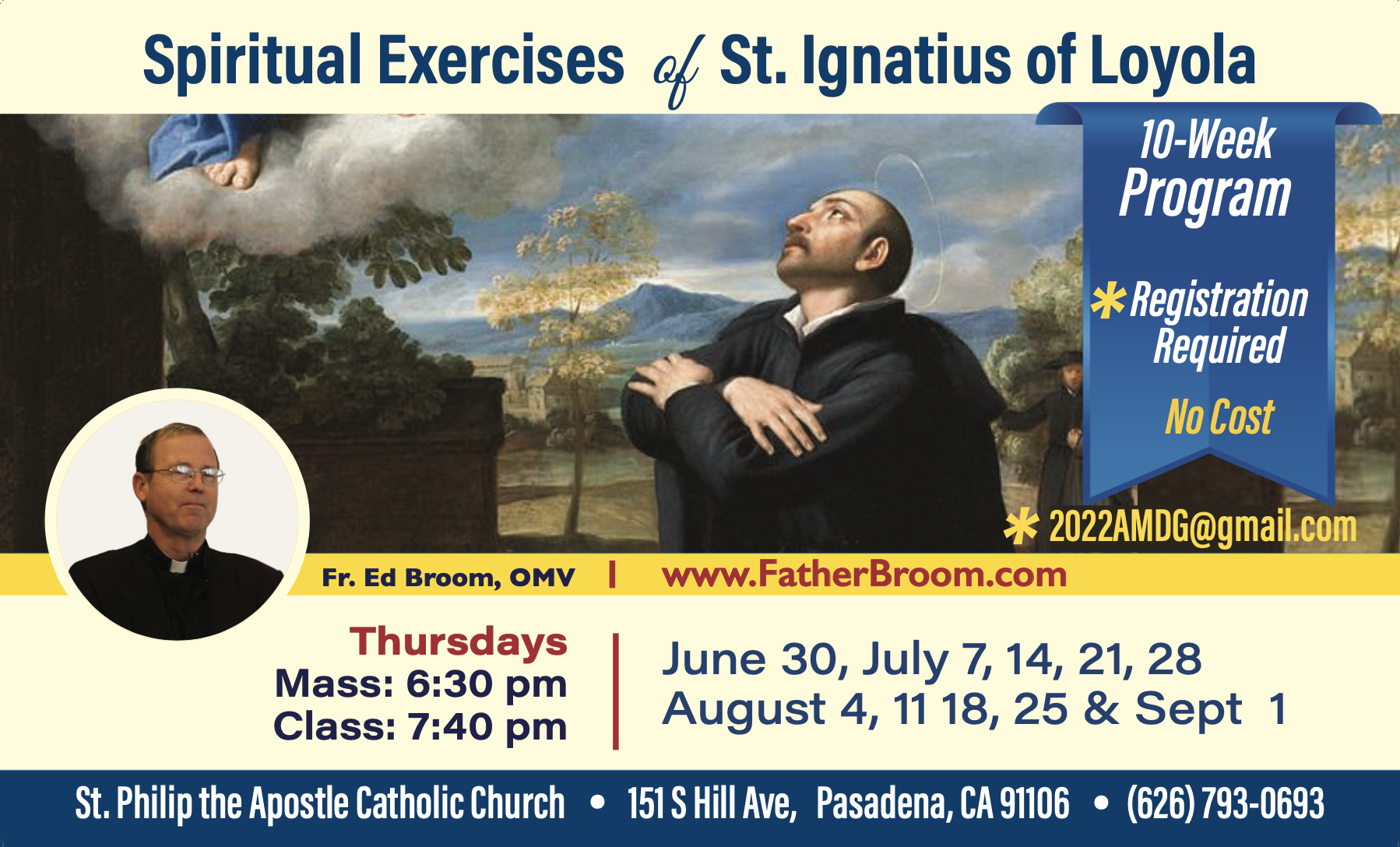 2022 - Spiritual Exercises  @ St. Philip the Apostle, PASADENA, CA